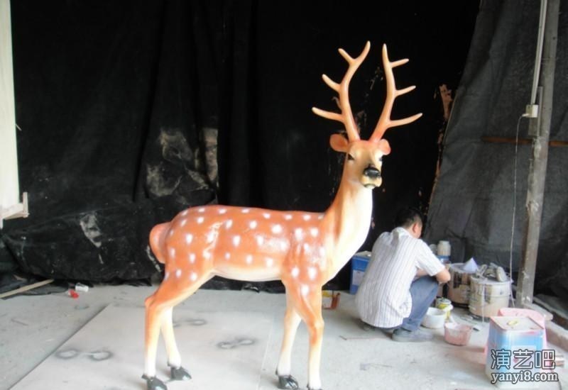 浙江光速度梅花鹿雕塑模型销售仿真动物玻璃钢模型出租