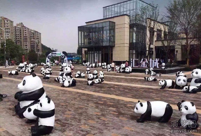 主题公园、商场活动策划玻璃钢熊猫模型展览展示出租租赁