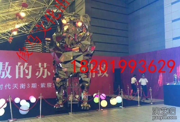 首个镜面金狮展览 吉祥黄金狮出租 黄金狮厂家价格