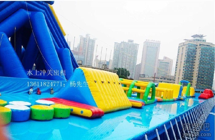上海巨夕大型夏季水上冲关出租水上乐园设备租赁