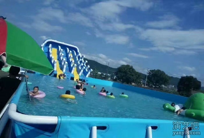 夏季水上闯关儿童游乐玩具出租55米大冲关设备租赁