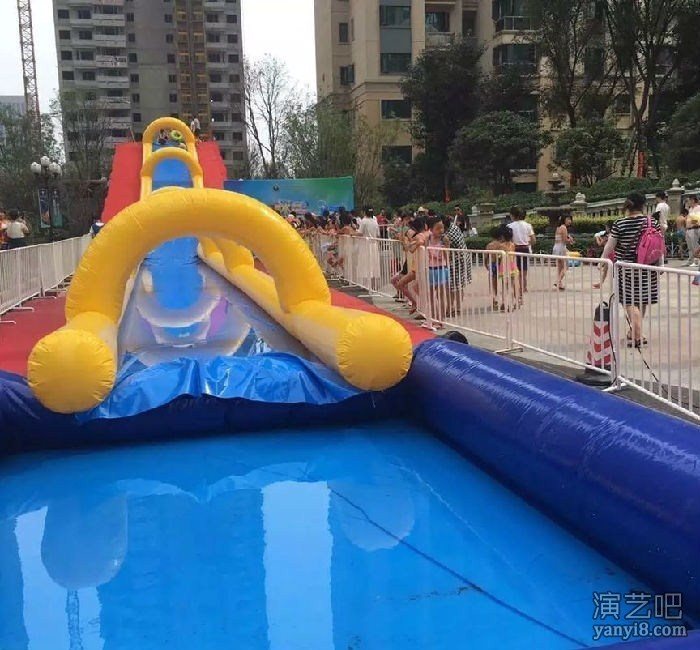 夏季水上闯关儿童游乐玩具出租55米大冲关设备租赁