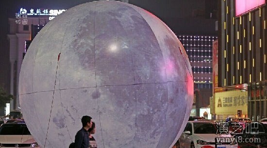 中秋节新款月亮气模出售|仿真月亮气模加工厂|发光月球