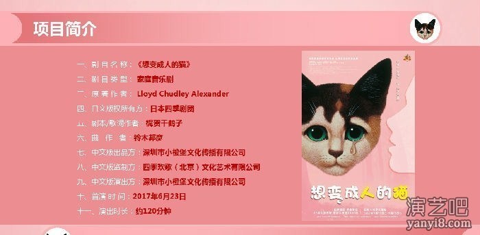 音乐剧《想变成人的猫》2018全国巡演火爆开启