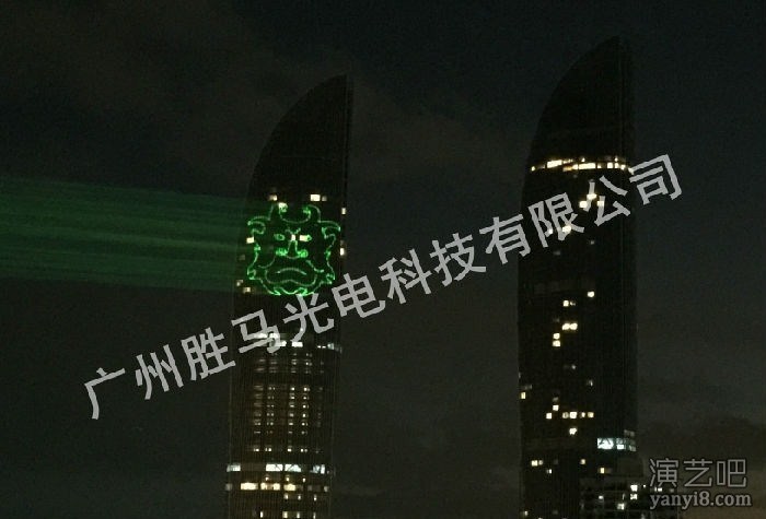 厦门世茂海峡大厦激光广告投影