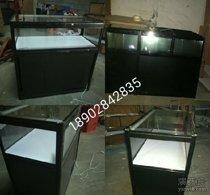 深圳黑色折叠展示柜出租|折叠玻璃柜搭建|展示柜出租