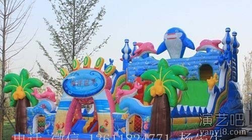 上海巨夕出租充气气模迪士尼城堡充气迷宫充气滑梯充气