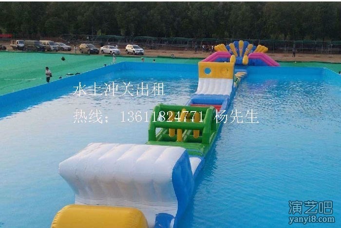 上海巨夕支架游泳池出租，上海大型真人秀闯关设备出租