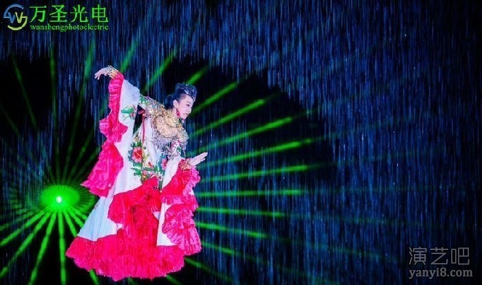 万圣激光助阵山西阳泉2018春节联欢晚会激光开场秀-舞台