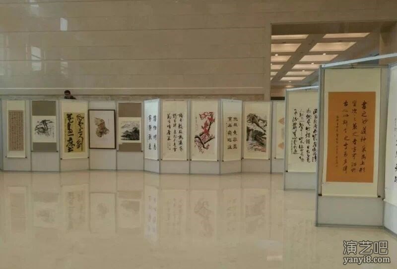 深圳市民中心书画展板出租案例