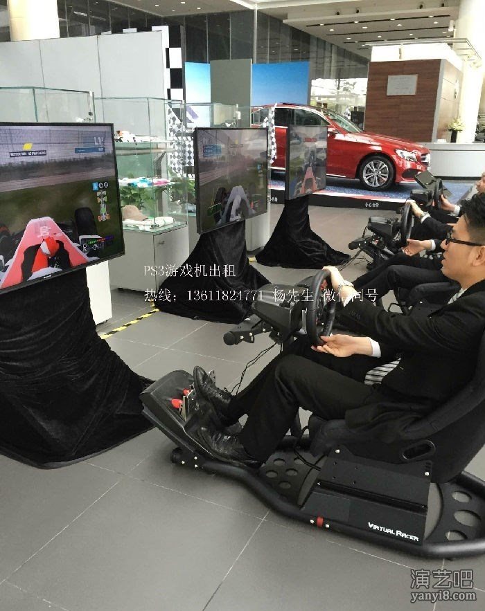 上海展会暖场活动游艺机出租，动感极速3屏F1模拟赛车出