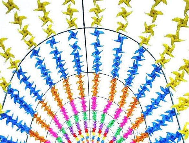 2019千米风车长廊租赁出售七彩风车荷兰风车