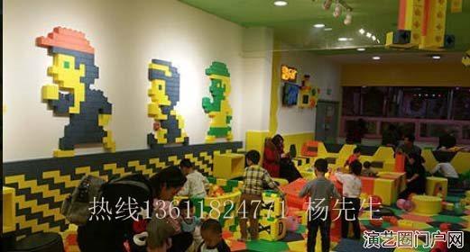 上海上海暖场布置积木道具出租城堡型积木玩具出租