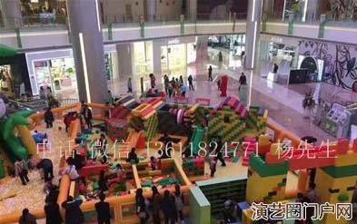 上海上海暖场布置积木道具出租城堡型积木玩具出租