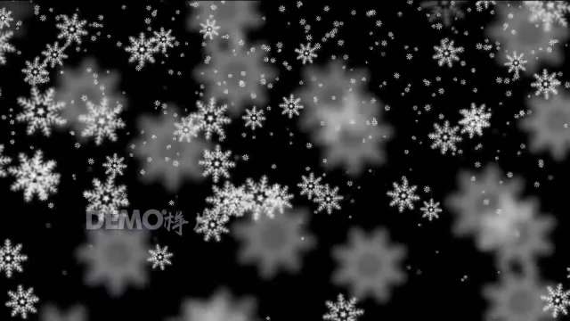 f798 唯美晶莹剔透雪花下雪飘雪新年圣诞歌舞表演走秀晚会演出节目舞台LED视频后期素材