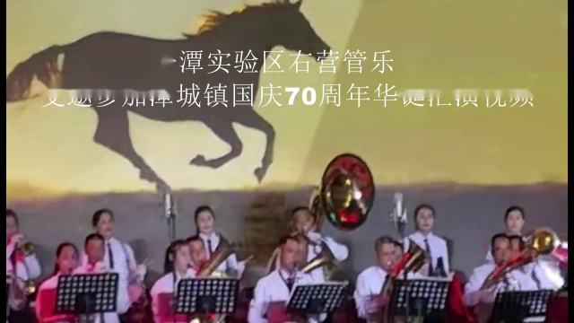 观众手机拍摄右营乐团国庆70周年演出视频