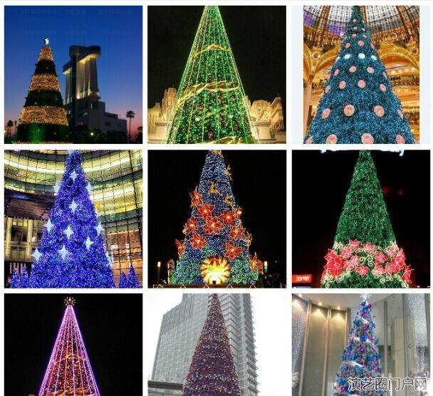 大型发光圣诞树定制户外灯光圣诞树造型出租