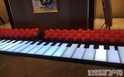 灯光展发光跷跷板 地面亮化地板钢琴彩色跑租赁