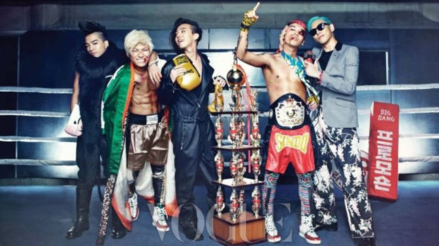韩国男团现场版BIGBANG演出，不愧是韩国天团，一个比一个帅气