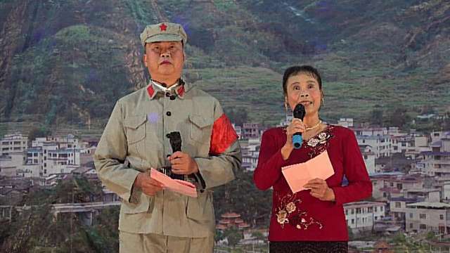 城口合唱团在纪念红军长征过境仁化85周年文艺晚会演出的节目 2019-11-4