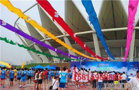 广州明狮舞台特效庆典彩虹飞布舞台空中飞布