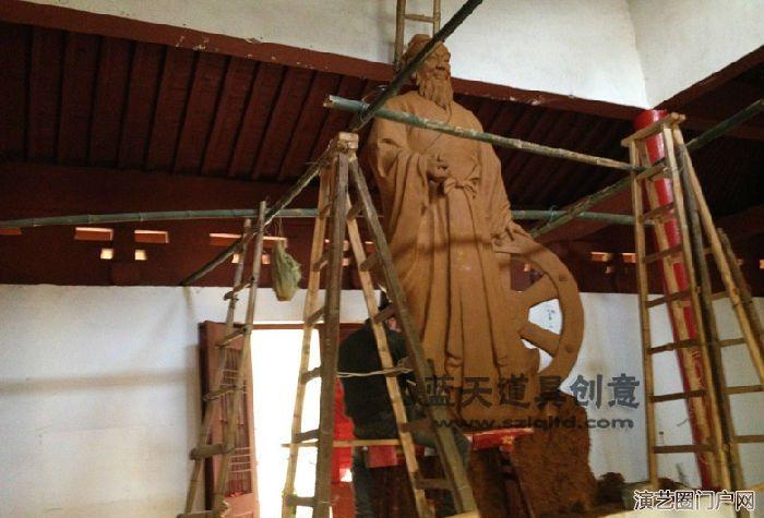 2015杭州临安白水涧风景区的佛像泥菩萨的制作过程