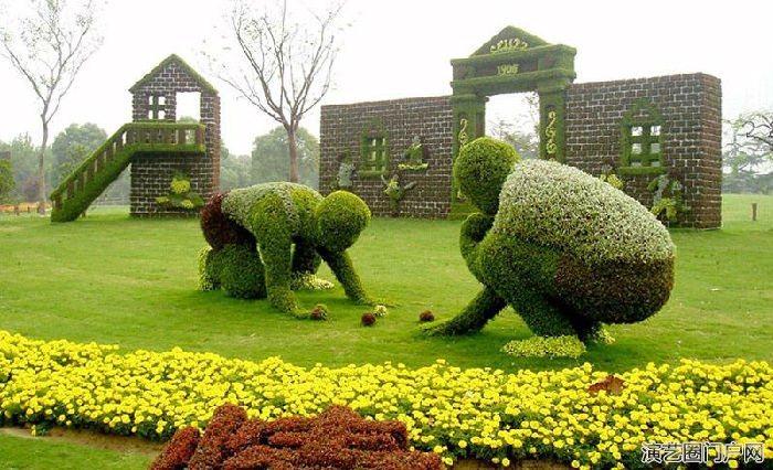 龙岩市五色草造型绿雕厂家设计观赏艺术品设计
