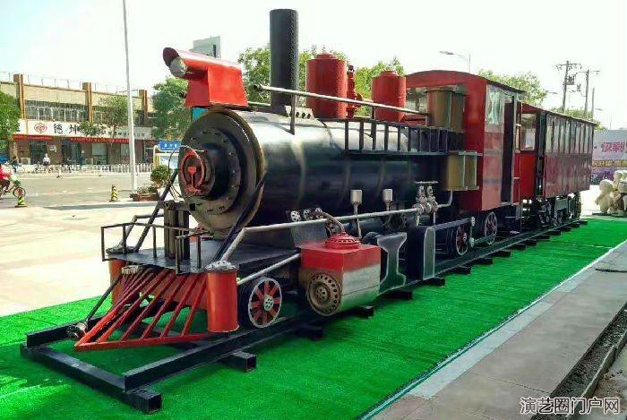 武汉蒸汽复古火车头尺寸定制出租、火车头模型租赁价格