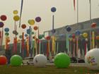 深圳空飘气球2米直径氢气球升空气球落地气球广告球出租