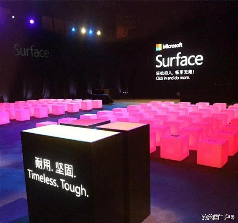 深圳活动专用led发光方凳夜光变色立方体凳子出租赁