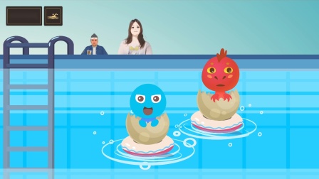 水宝和火宝的游泳安全儿歌演出儿童游泳安全知识益智早教育儿动画